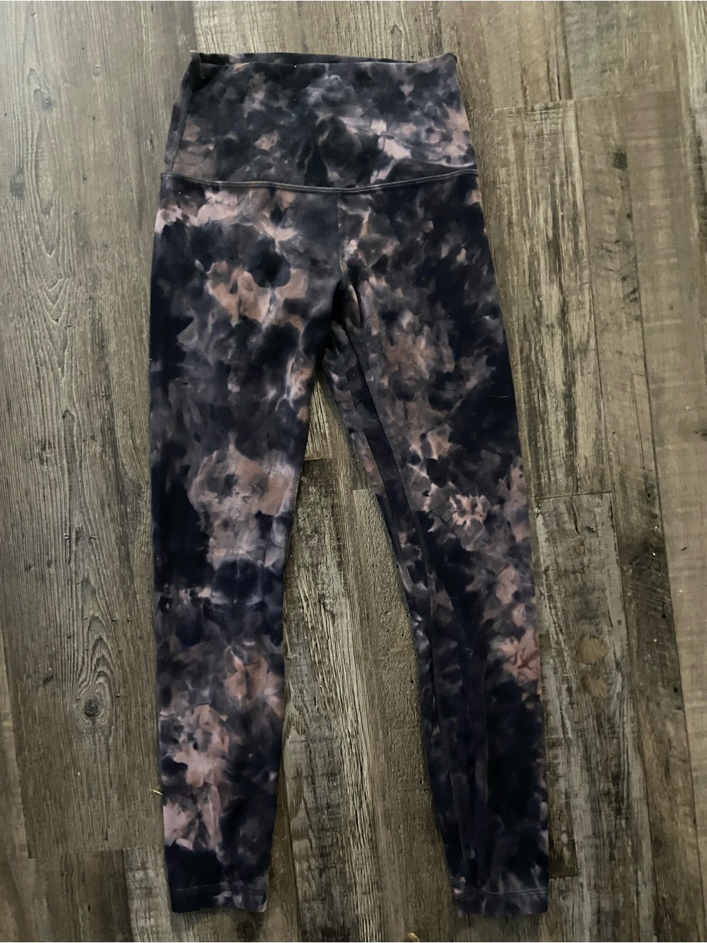 lululemon athletica Black and Brown Tie-Dye High-Rise Leggings